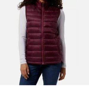 NEW 32 Degrees Heat Womens XXL Burgundy Puffer Vest Lightweight Nylon & Polyeste
